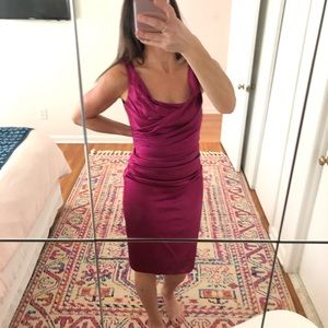 Stretch Satin Cocktail Dress by Suzy Chin